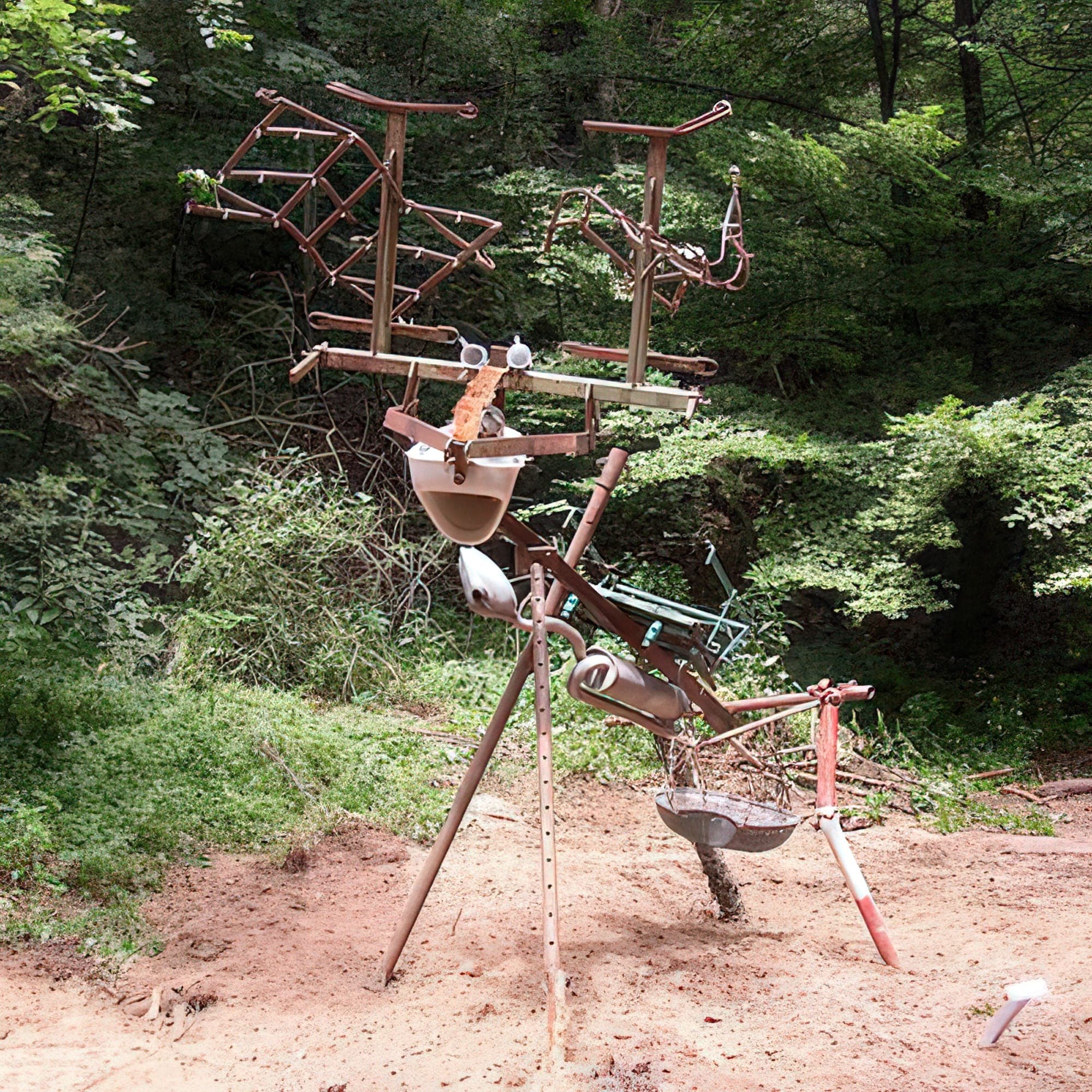 Hirsch - Tierskulptur aus Fundstücken