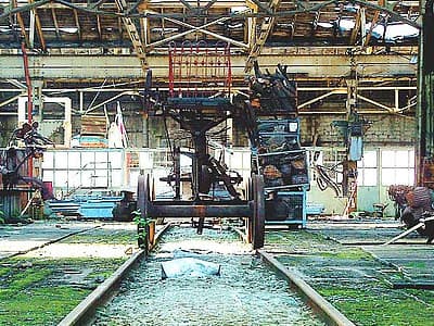 Schienenwagen Räder und Achsen